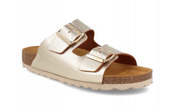 SANDALIA BIO 2 HEBILLAS BASICA PARA SEÑORA EN PIEL VARIOS COLORES 2CM DE ALTURA-FABRICADO EN ESPAÑA - Imagen 3