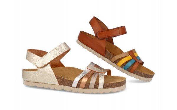 SANDALIA BIO PARA SEÑORA EN PIEL VARIOS COLORES 2CM-FABRICADO EN ESPAÑA
