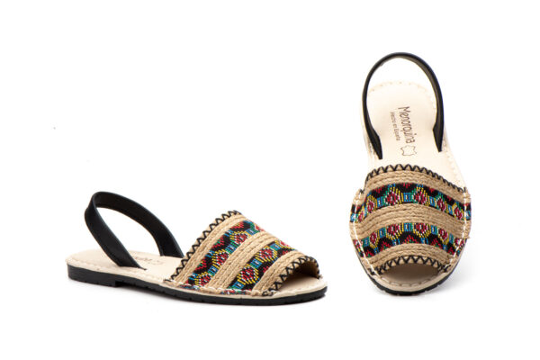 MALLORQUINA PLANA PARA SEÑORA EN PIEL VARIOS COLORES- FABRICADO EN ESPAÑA