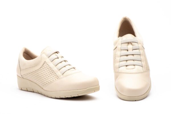 DEPORTIVO PIEL CON ELASTICO CASUAL PARA SEÑORA VARIOS COLORES- FABRICADO EN ESPAÑA - Imagen 4