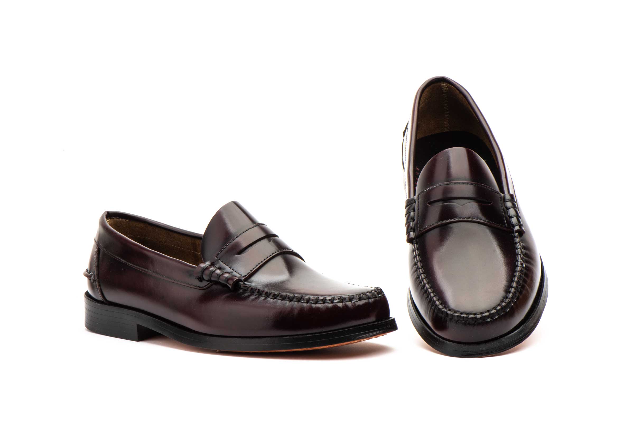 Mocasín de piel para hombre modelo 1003 color vino elegante y artesanal 2 Mocasín de piel para hombre modelo 1003 color vino elegante y artesanal - Image 2