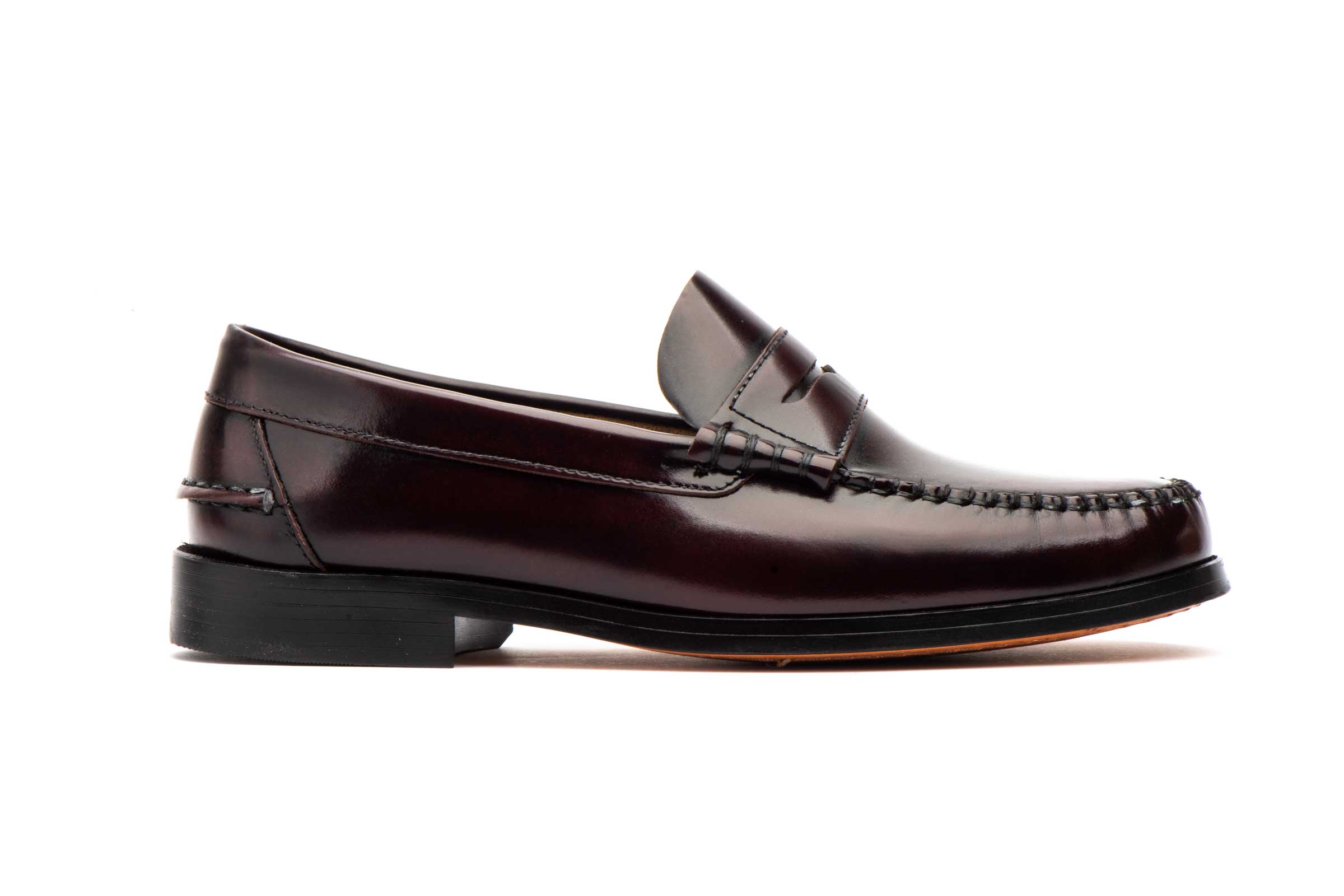 Mocasín de piel para hombre modelo 1003 color vino elegante y artesanal 3 Mocasín de piel para hombre modelo 1003 color vino elegante y artesanal - Image 3