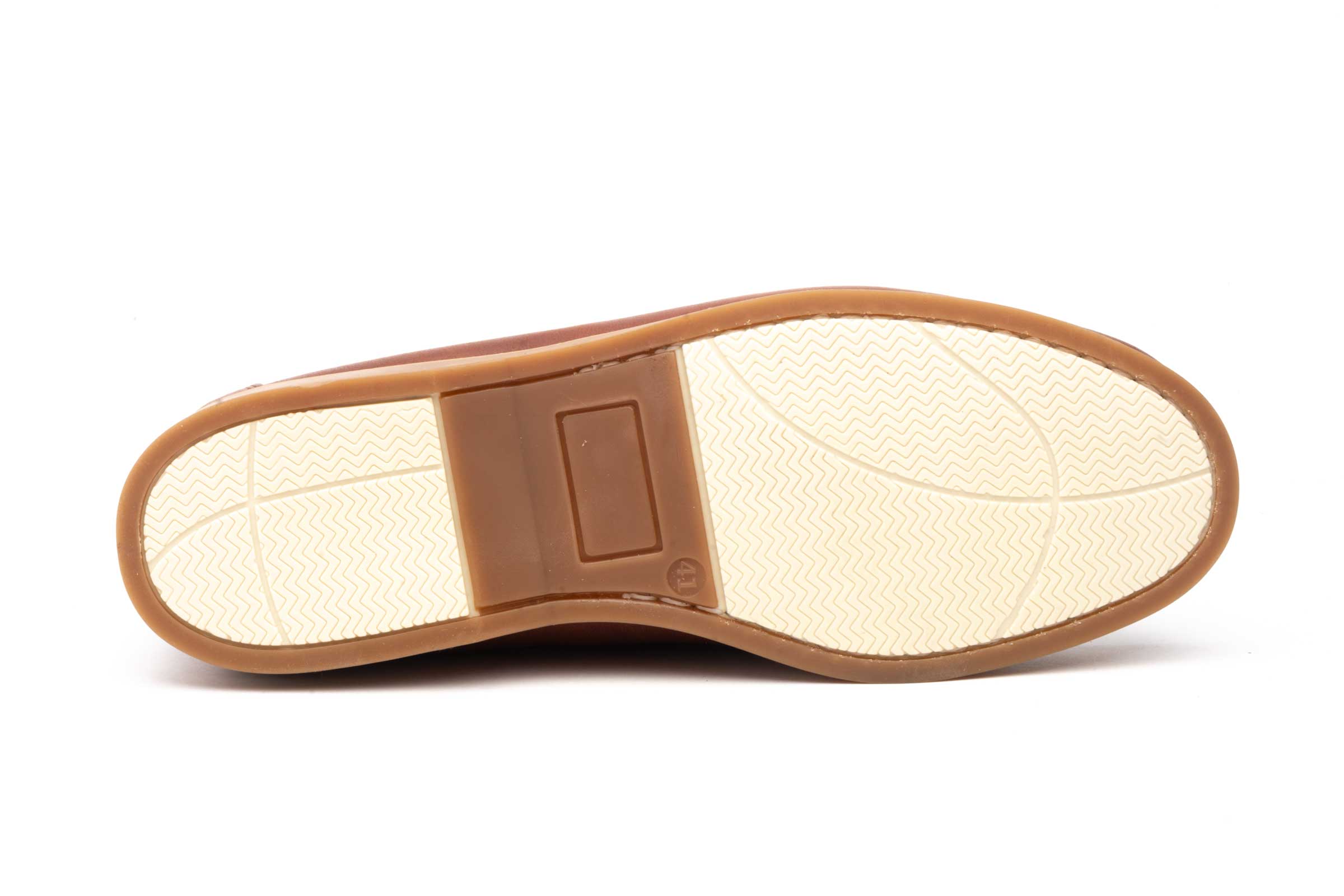 Mocasín de piel hombre modelo 1007 color marrón con suela de goma 3 mocasin de piel hombre modelo 1007 marrón