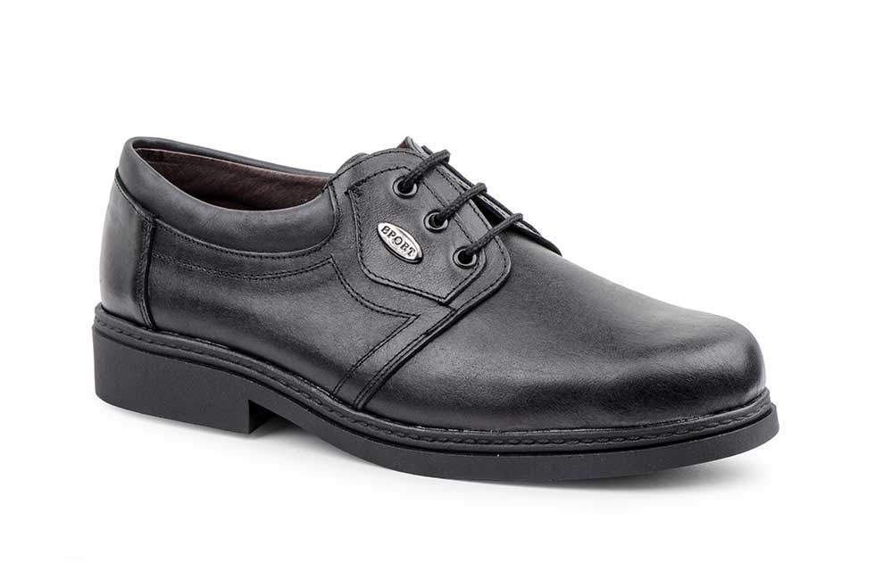Zapato de piel para hombre modelo 458 negro cómodo y resistente 1 Zapato de piel para hombre modelo 458 negro cómodo y resistente