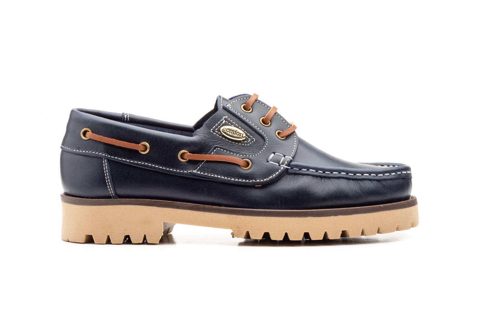 Zapato de piel para hombre modelo 452 marino cómodo y resistente 4 Zapato de piel para hombre modelo 452 marino cómodo y resistente - Image 4