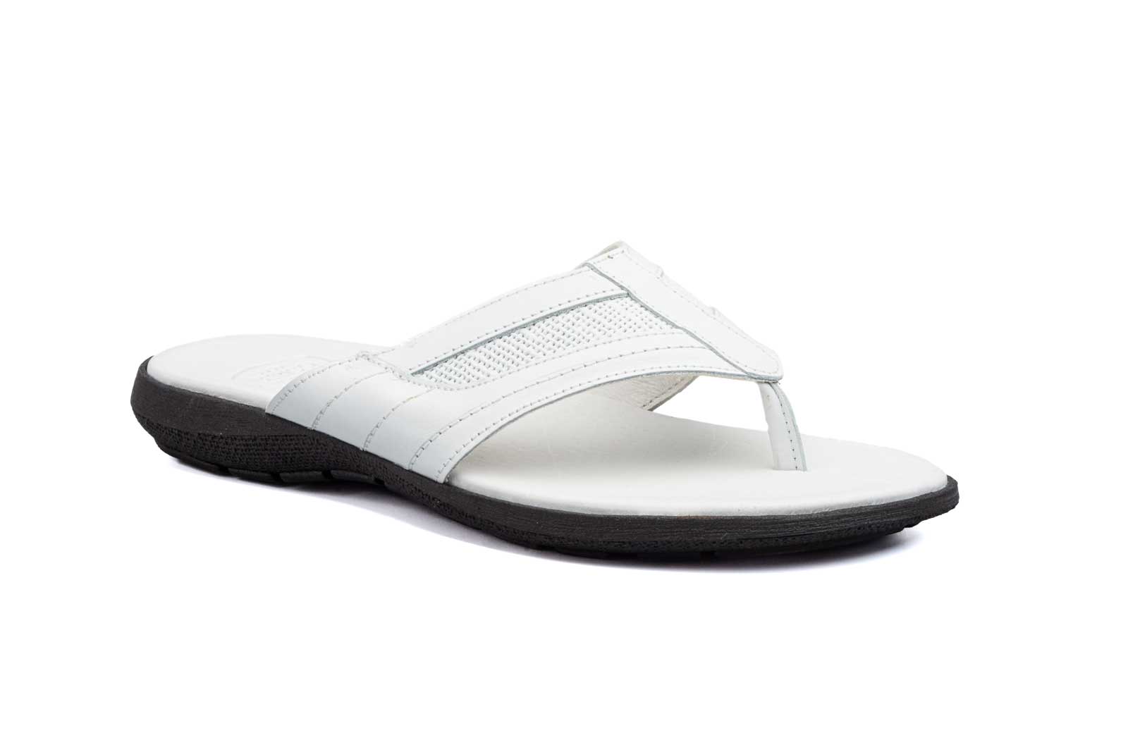 Sandalia de piel para hombre modelo IB-3021 blanco de dedo 1 sandalia de piel hombre modelo IB-3021 blanco