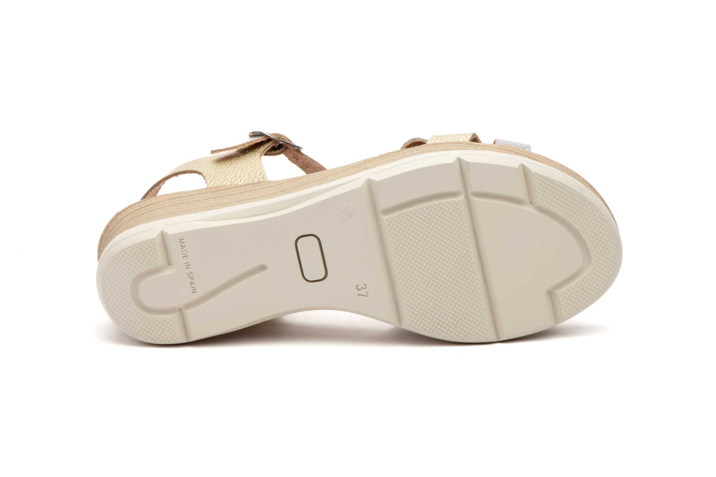 Sandalia de piel para mujer modelo FX-2523 Plata, blanco y platino cómoda y transpirable 4 Sandalia de piel para mujer modelo FX-2523 Plata, blanco y platino cómoda y transpirable - Imagen 4