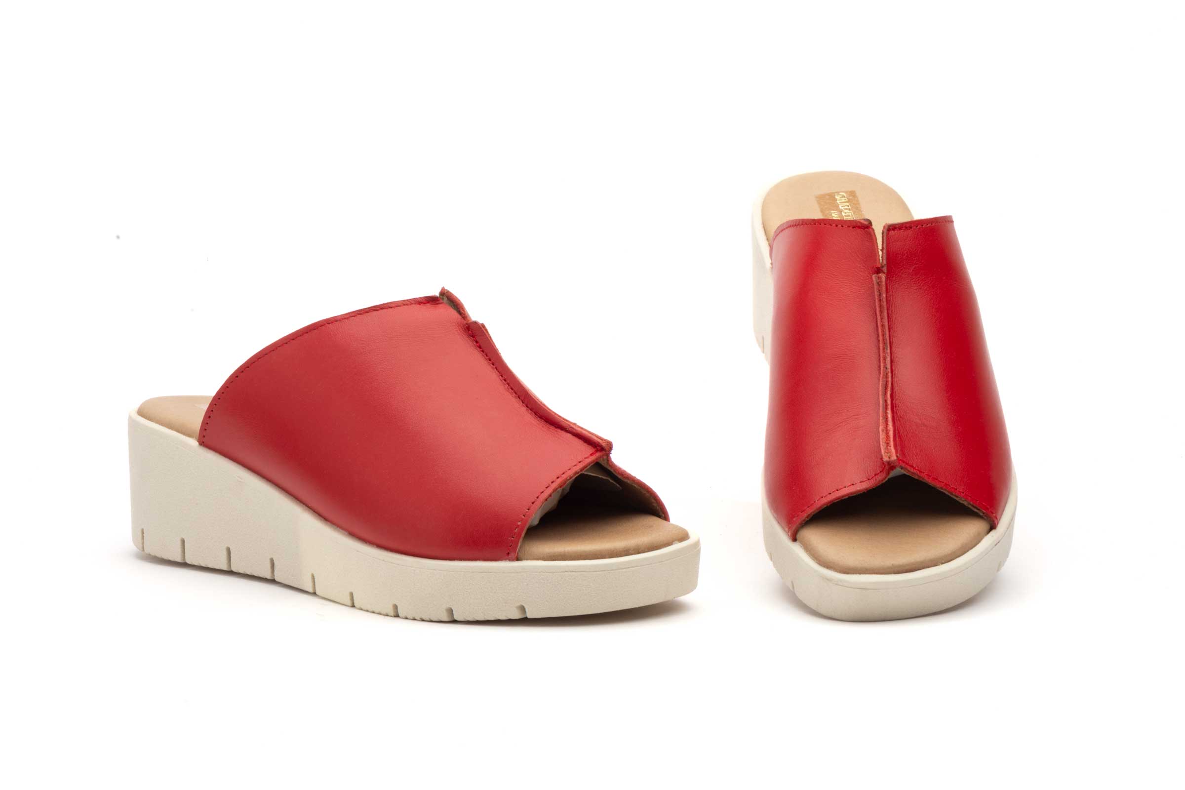 Sandalia de piel para mujer modelo 131 en Rojo cómoda y transpirable 3 Sandalia de piel para mujer modelo 131 en Rojo cómoda y transpirable - Image 3