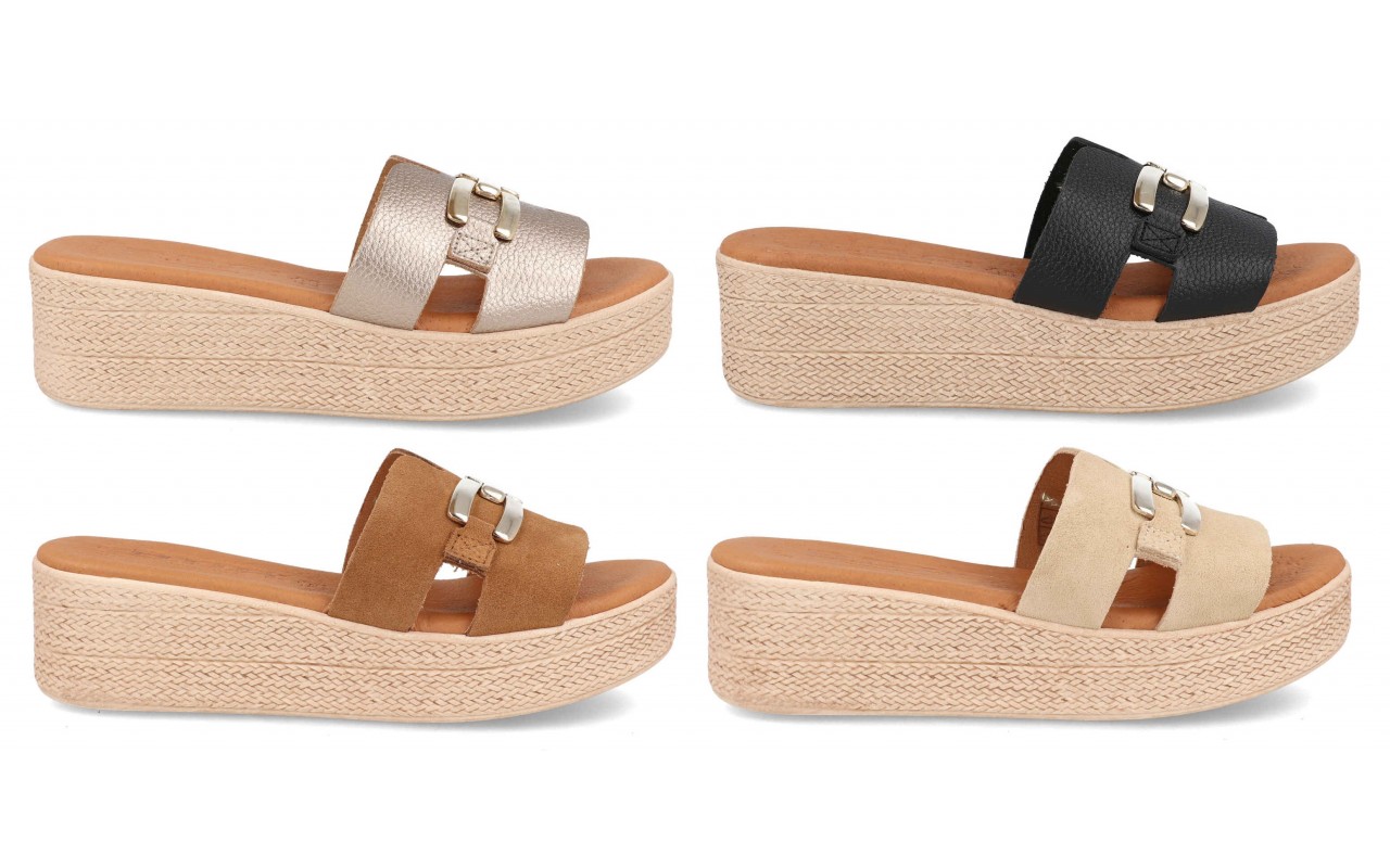 Sandalia plataforma para mujer modelo 205 en piel fabricada en España cómoda y moderna 1 sandalia plataforma mujer modelo 205