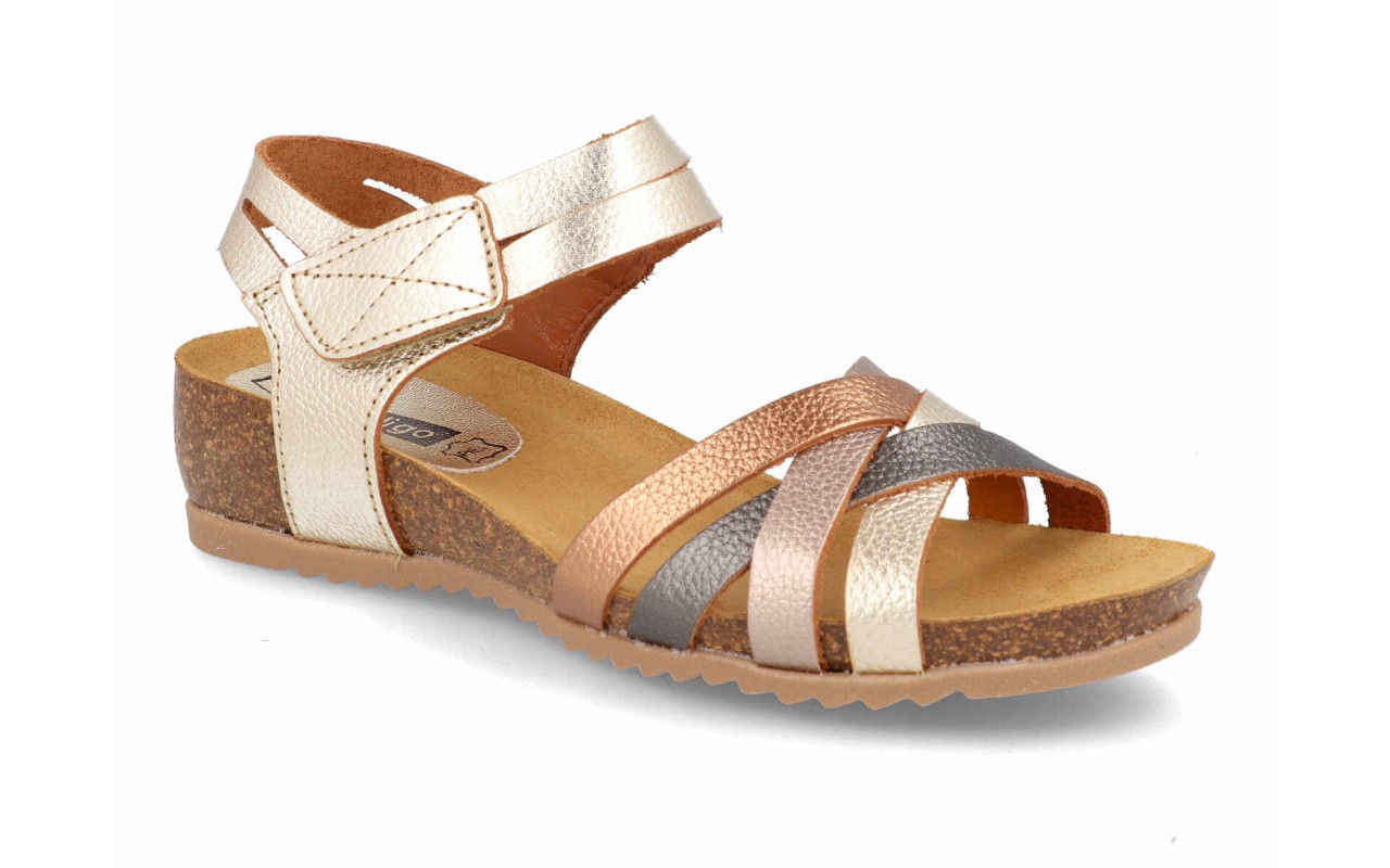 Sandalia de piel cómoda para mujer modelo 2776 con cuña bio – Fabricada en España 3 Sandalia de piel cómoda para mujer modelo 2776 con cuña bio – Fabricada en España - Image 3