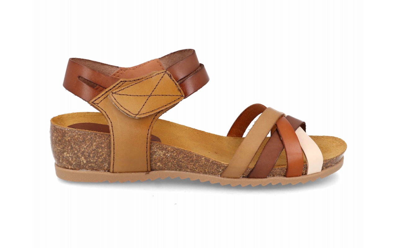 Sandalia de piel cómoda para mujer modelo 2776 con cuña bio – Fabricada en España 5 Sandalia de piel cómoda para mujer modelo 2776 con cuña bio – Fabricada en España - Image 5