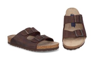 sandalia bio caballero piel marrón modelo 2840