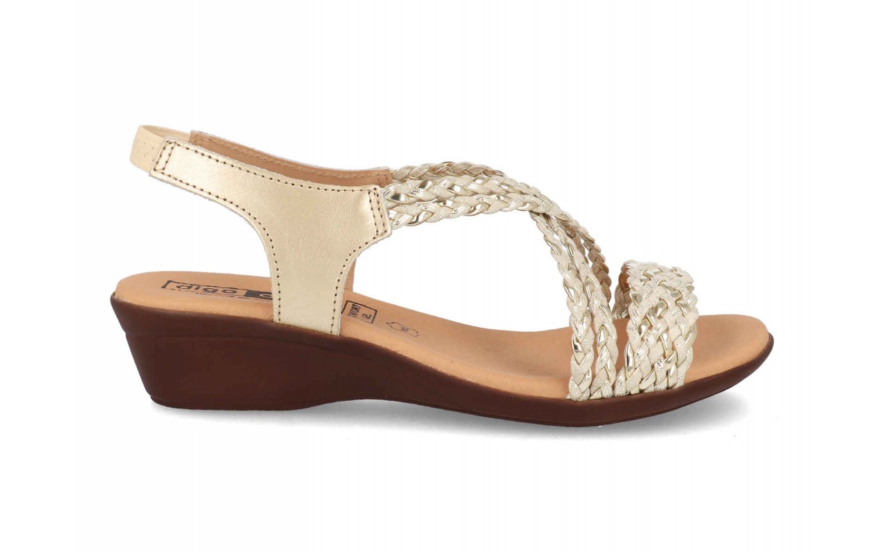 Sandalia de piel cómoda para mujer modelo 323 con cuña baja y planta de gel – Fabricada en España 5 Sandalia de piel cómoda para mujer modelo 323 con cuña baja y planta de gel – Fabricada en España - Image 5