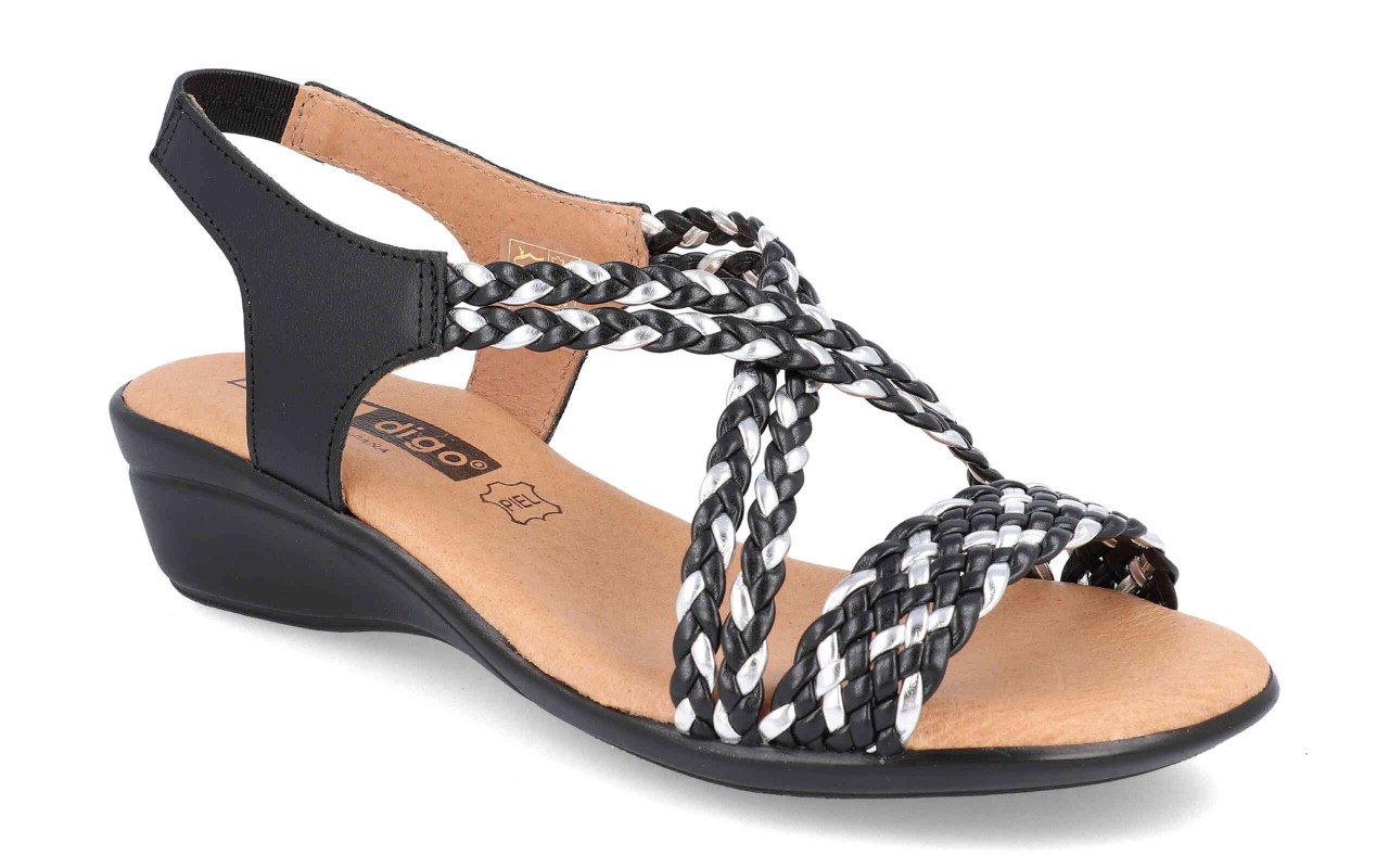 Sandalia de piel cómoda para mujer modelo 323 con cuña baja y planta de gel – Fabricada en España 3 Sandalia de piel cómoda para mujer modelo 323 con cuña baja y planta de gel – Fabricada en España - Image 3