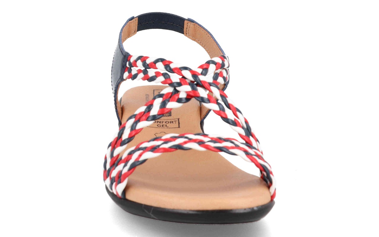 Sandalia de piel cómoda para mujer modelo 323 con cuña baja y planta de gel – Fabricada en España 4 Sandalia de piel cómoda para mujer modelo 323 con cuña baja y planta de gel – Fabricada en España - Image 4