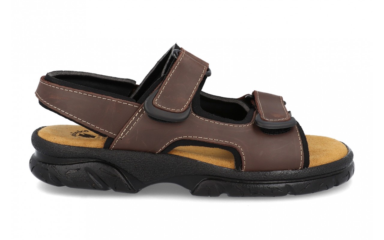 Sandalia caballero piel modelo 44 cómoda con ajuste velcro fabricada en España 3 Sandalia caballero piel modelo 44 cómoda con ajuste velcro fabricada en España - Imagen 3