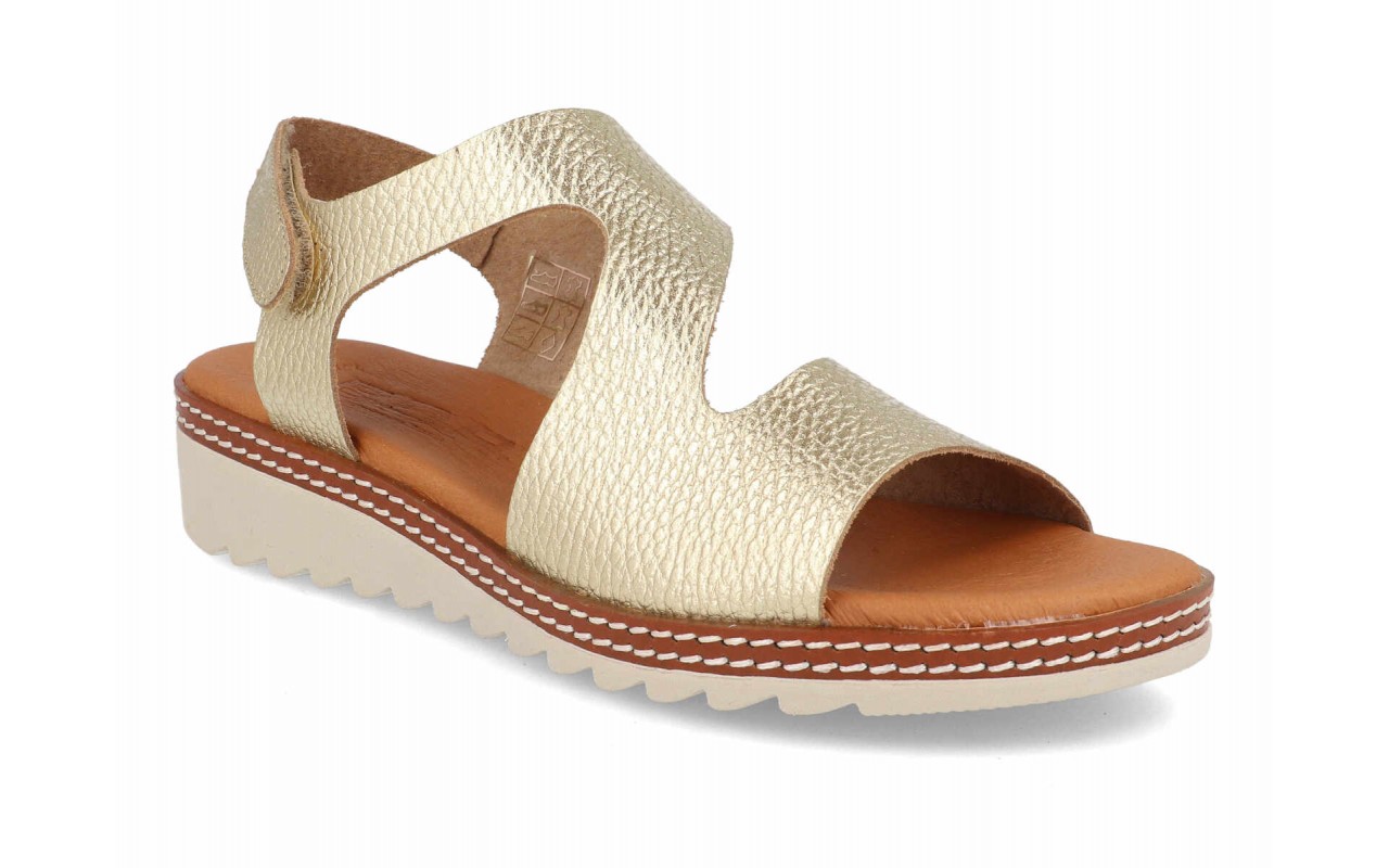 Sandalia de piel cómoda para mujer modelo 866 con cuña baja y planta de gel – Fabricada en España 3 Sandalia de piel cómoda para mujer modelo 866 con cuña baja y planta de gel – Fabricada en España - Image 3