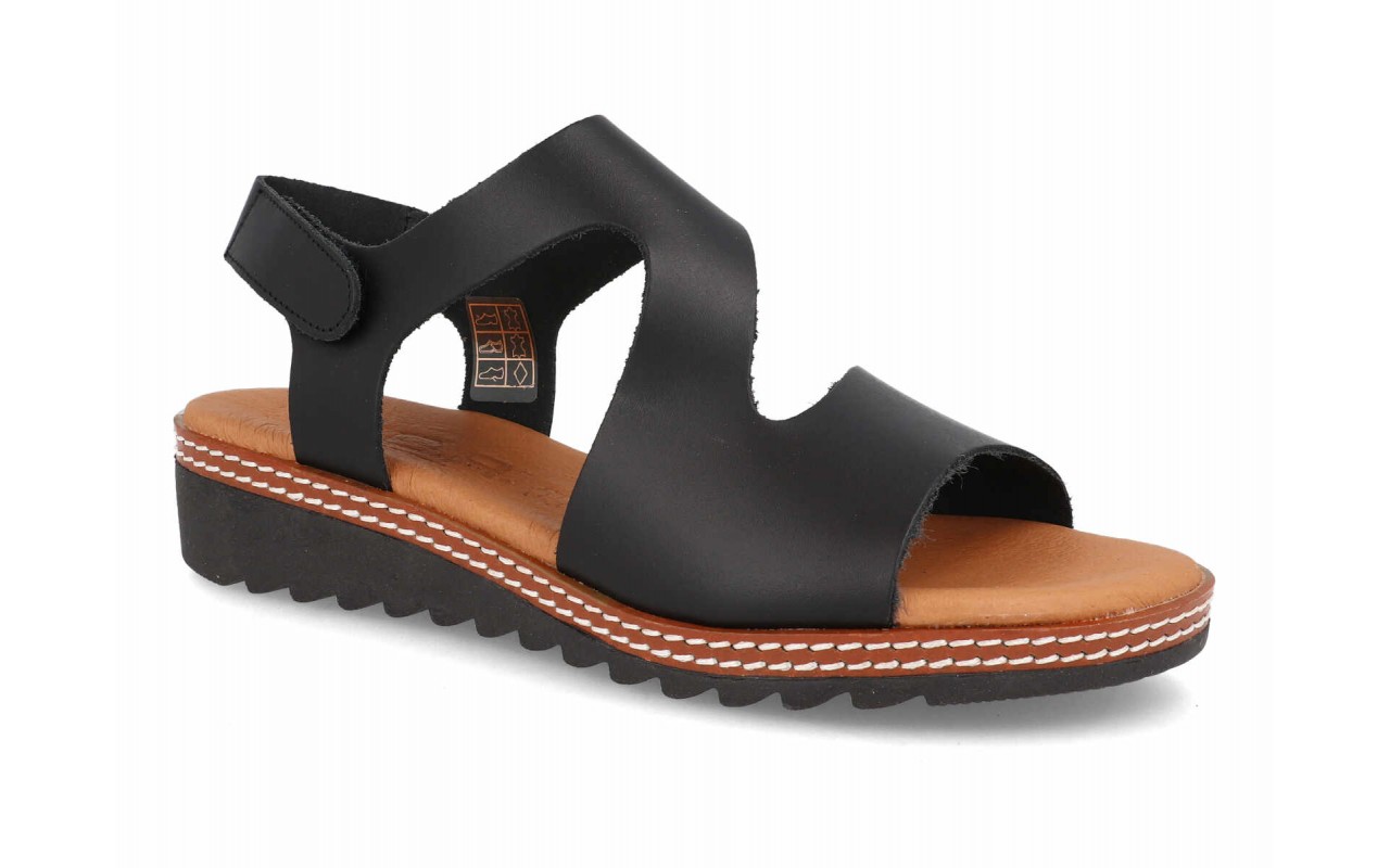 Sandalia de piel cómoda para mujer modelo 866 con cuña baja y planta de gel – Fabricada en España 6 Sandalia de piel cómoda para mujer modelo 866 con cuña baja y planta de gel – Fabricada en España - Image 6