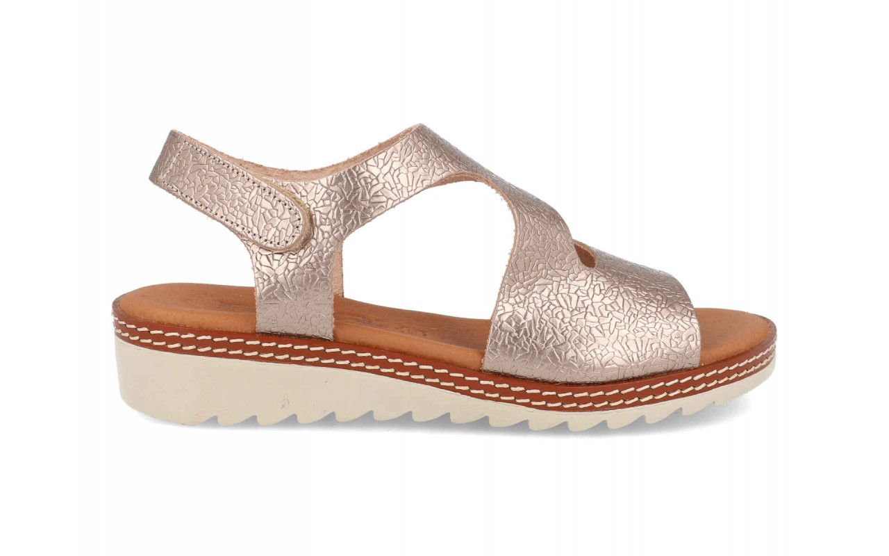 Sandalia de piel cómoda para mujer modelo 866 con cuña baja y planta de gel – Fabricada en España 11 Sandalia de piel cómoda para mujer modelo 866 con cuña baja y planta de gel – Fabricada en España - Image 11