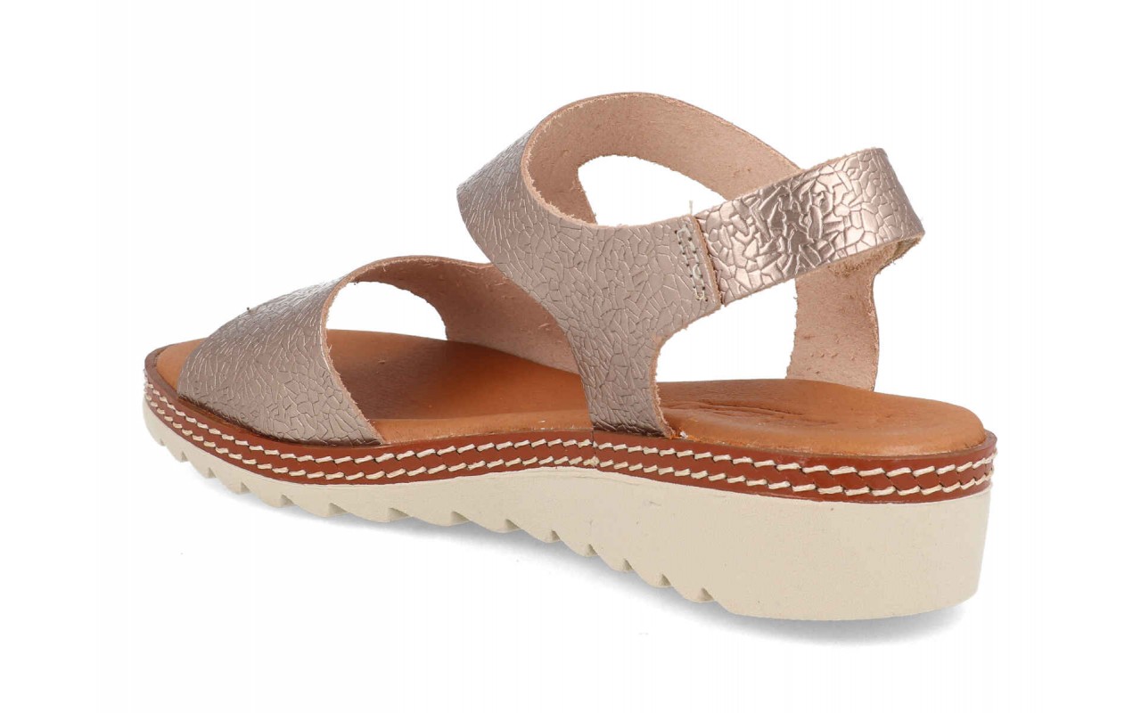 Sandalia de piel cómoda para mujer modelo 866 con cuña baja y planta de gel – Fabricada en España 12 Sandalia de piel cómoda para mujer modelo 866 con cuña baja y planta de gel – Fabricada en España - Image 12